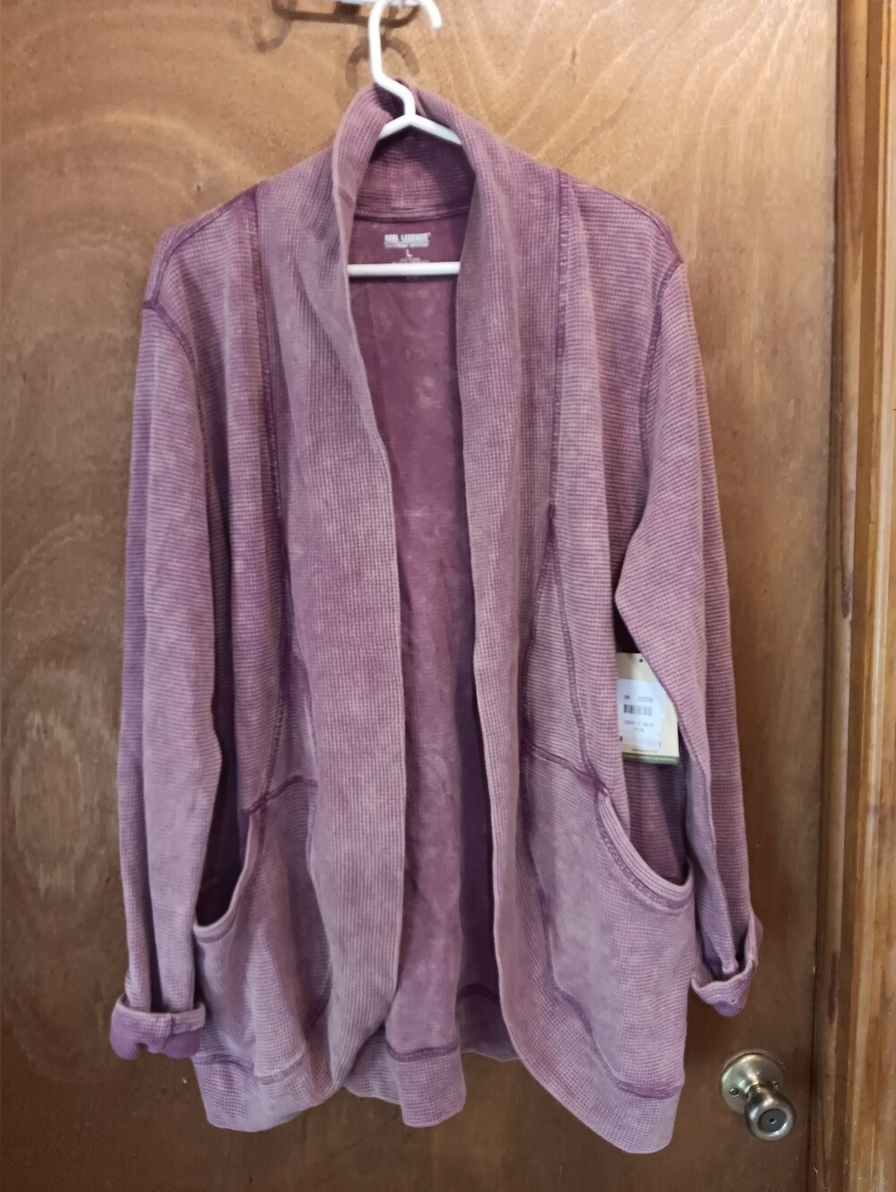 Reel Legends Dusty Rose Corduroy Open-Front Cardigan